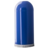 WITT Metal Open Top Dome Indoor Trash Receptacle - 15 gallon, Blue